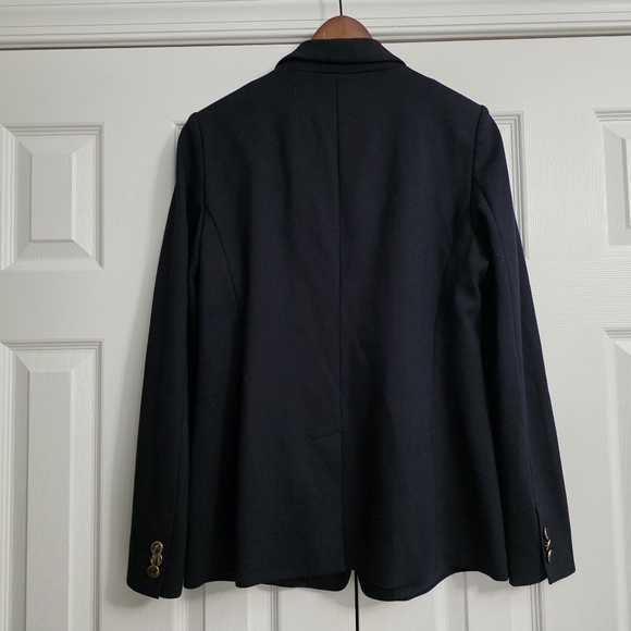 LOFT Knit Twill Modern Blazer, Navy, Size 8 - Picture 3 of 6